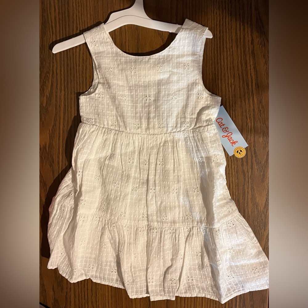 Girls White Dress - 4T